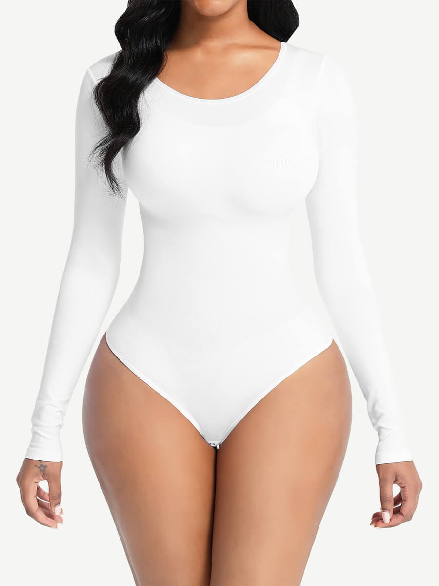 Seamless Bodysuit Long Sleeve Slim Corset Bodysuit