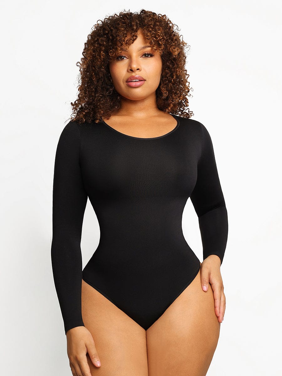 Seamless Bodysuit Long Sleeve Slim Corset Bodysuit