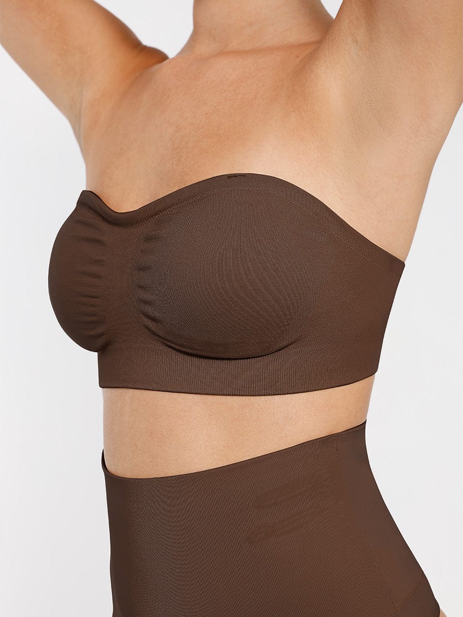 Seamless Strapless Wireless Bra with Removable Cup Pad