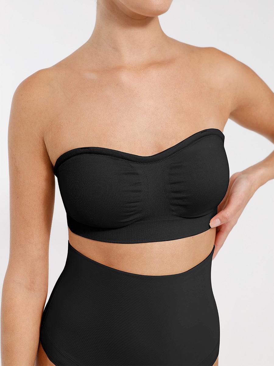 Seamless Strapless Wireless Bra with Removable Cup Pad