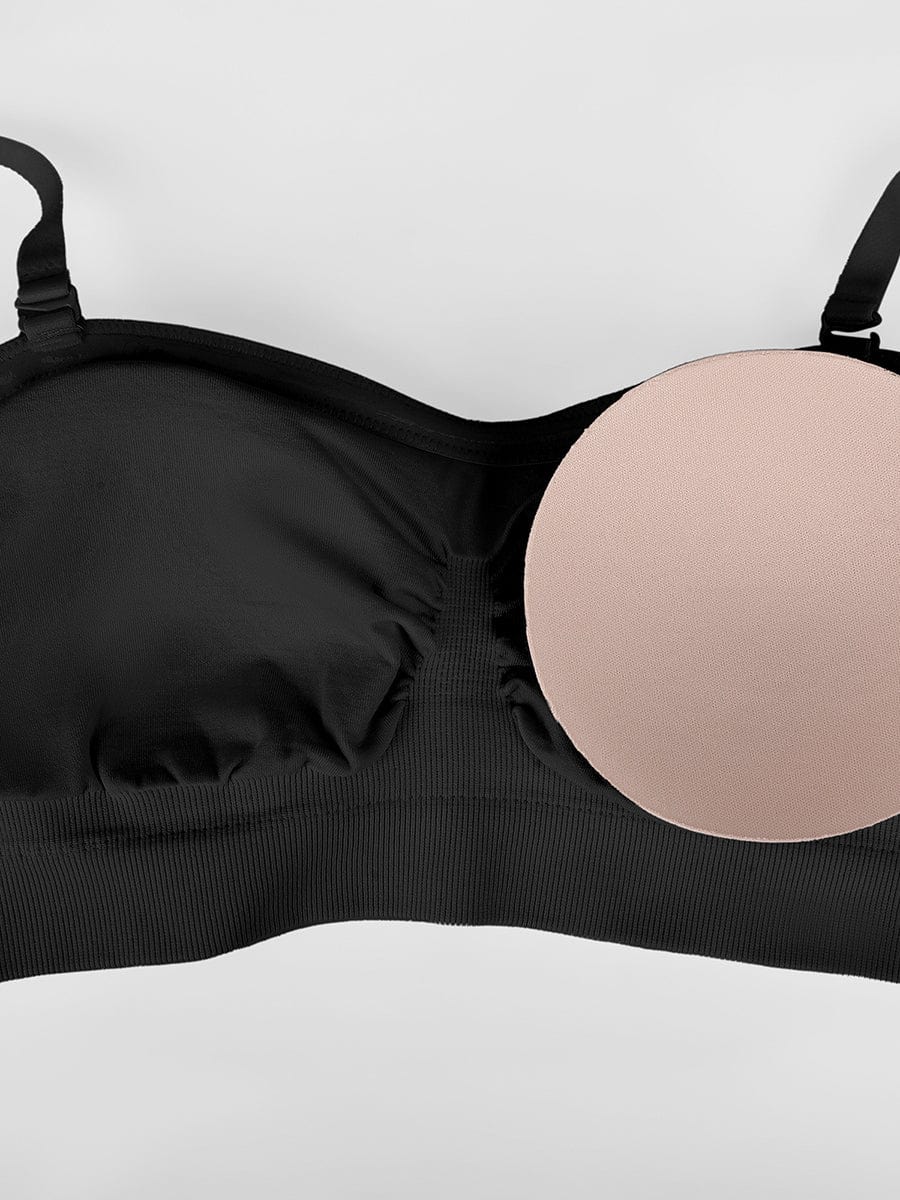 Seamless Strapless Wireless Bra with Removable Cup Pad
