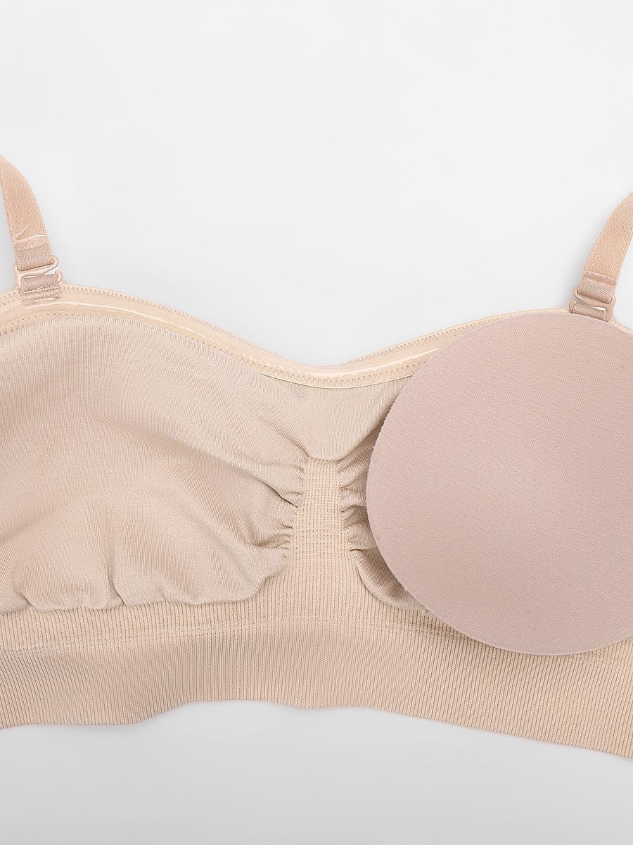 Seamless Strapless Wireless Bra with Removable Cup Pad