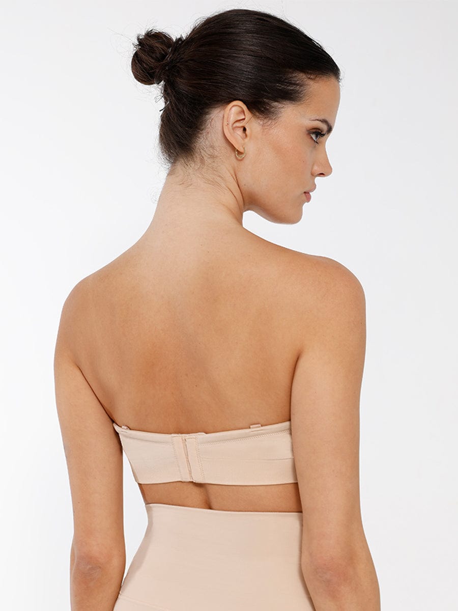 Seamless Strapless Wireless Bra with Removable Cup Pad