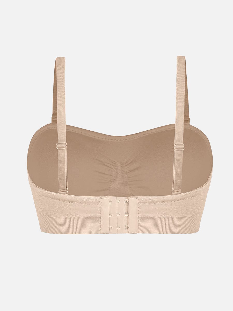 Seamless Strapless Wireless Bra with Removable Cup Pad