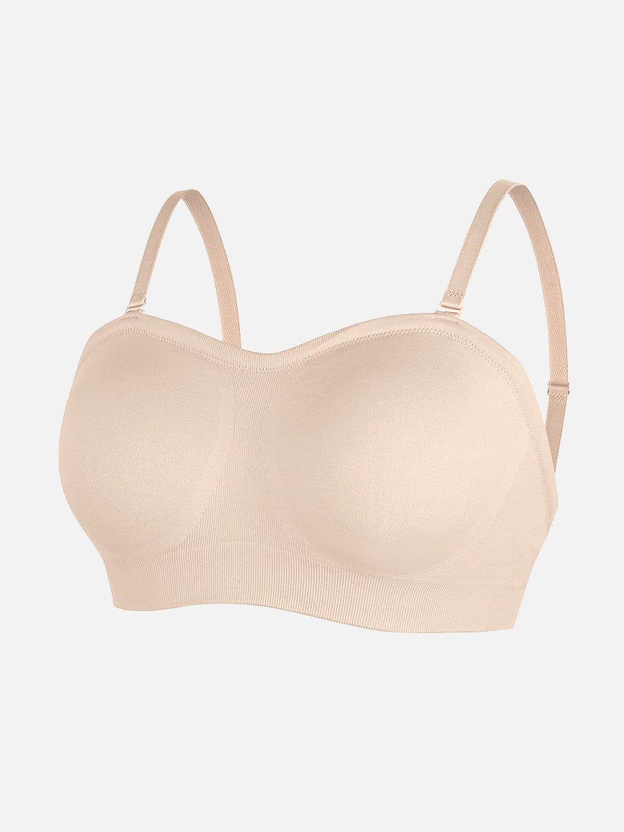 Seamless Strapless Wireless Bra with Removable Cup Pad