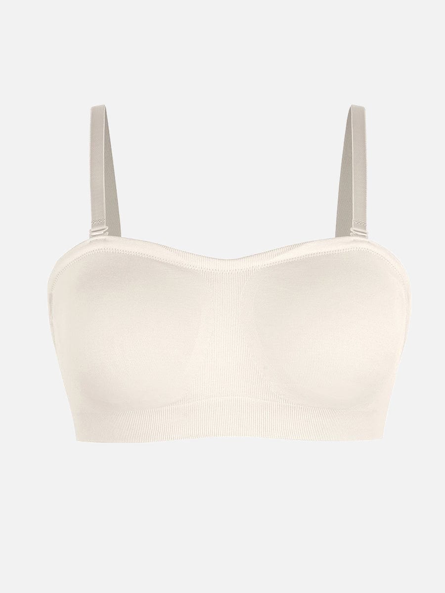 Seamless Strapless Wireless Bra with Removable Cup Pad