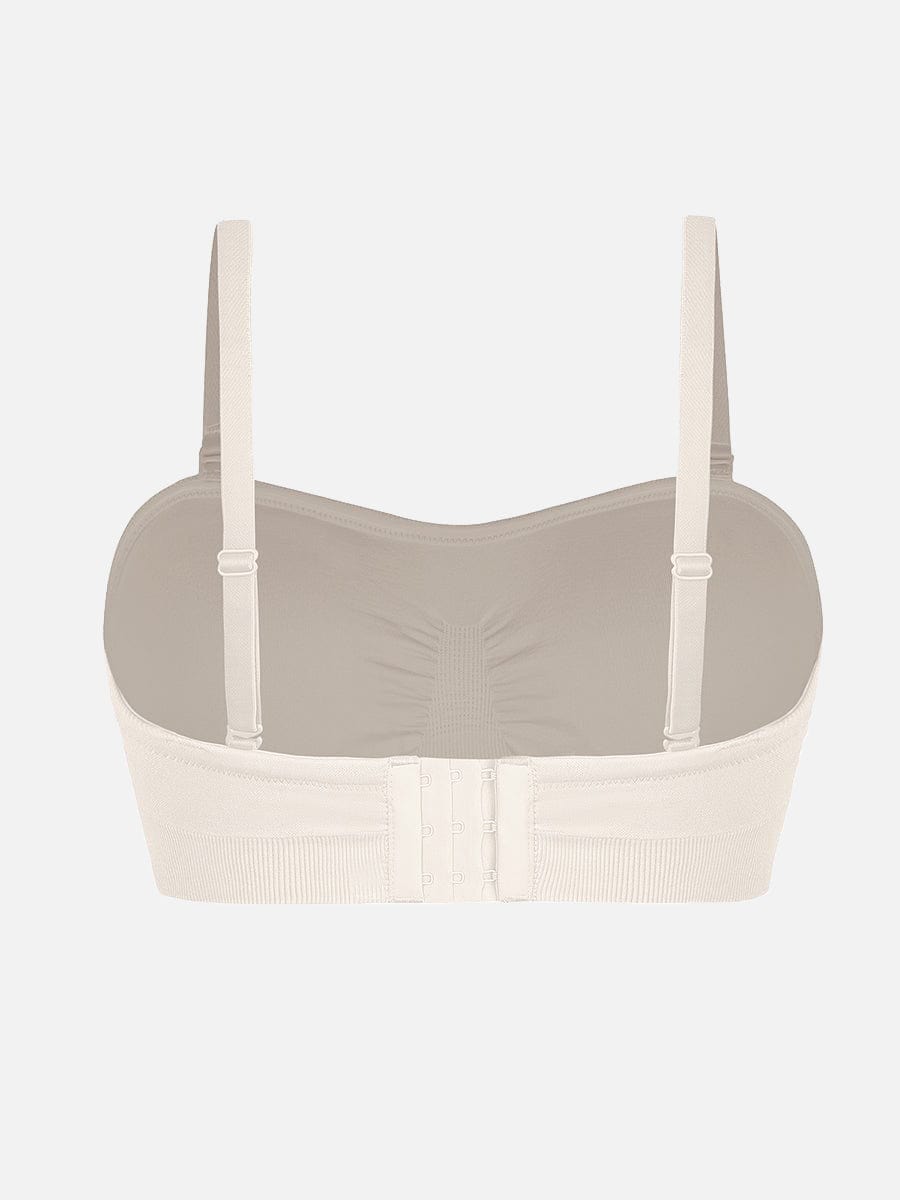 Seamless Strapless Wireless Bra with Removable Cup Pad
