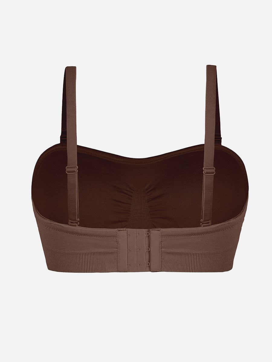 Seamless Strapless Wireless Bra with Removable Cup Pad