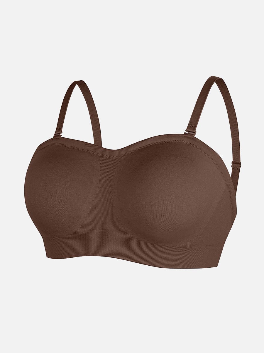 Seamless Strapless Wireless Bra with Removable Cup Pad