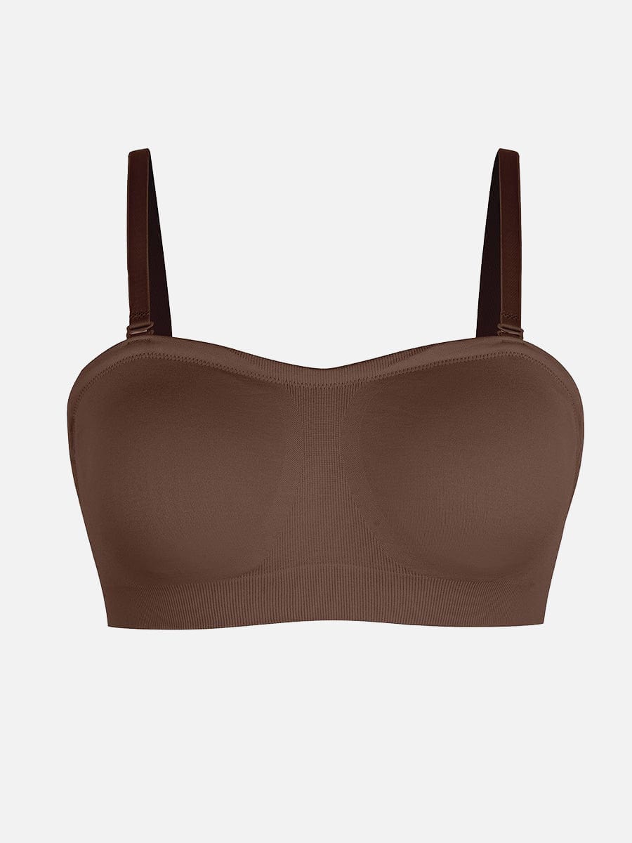 Seamless Strapless Wireless Bra with Removable Cup Pad