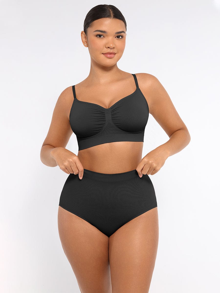 Seamless High-Waist Antibacterial Peach Hip Brief