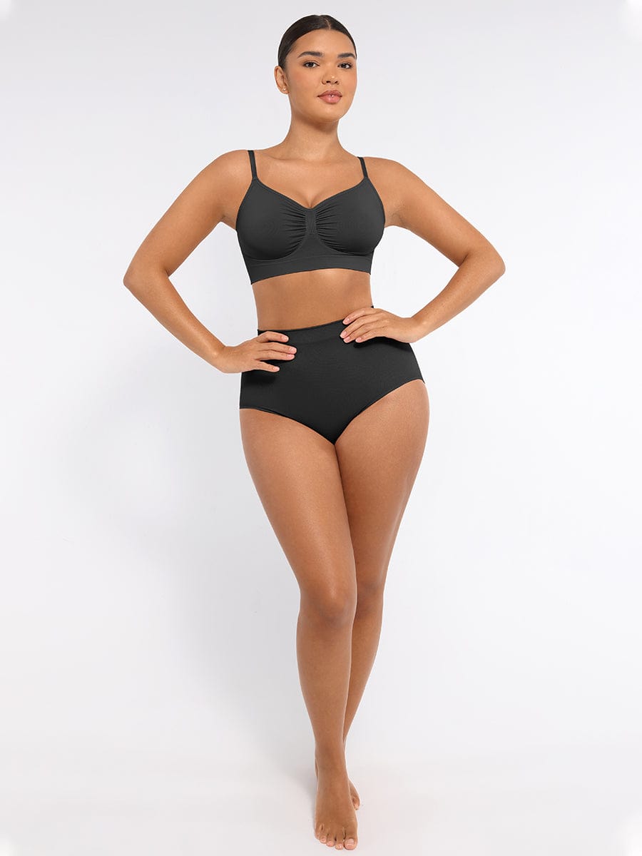 Seamless High-Waist Antibacterial Peach Hip Brief