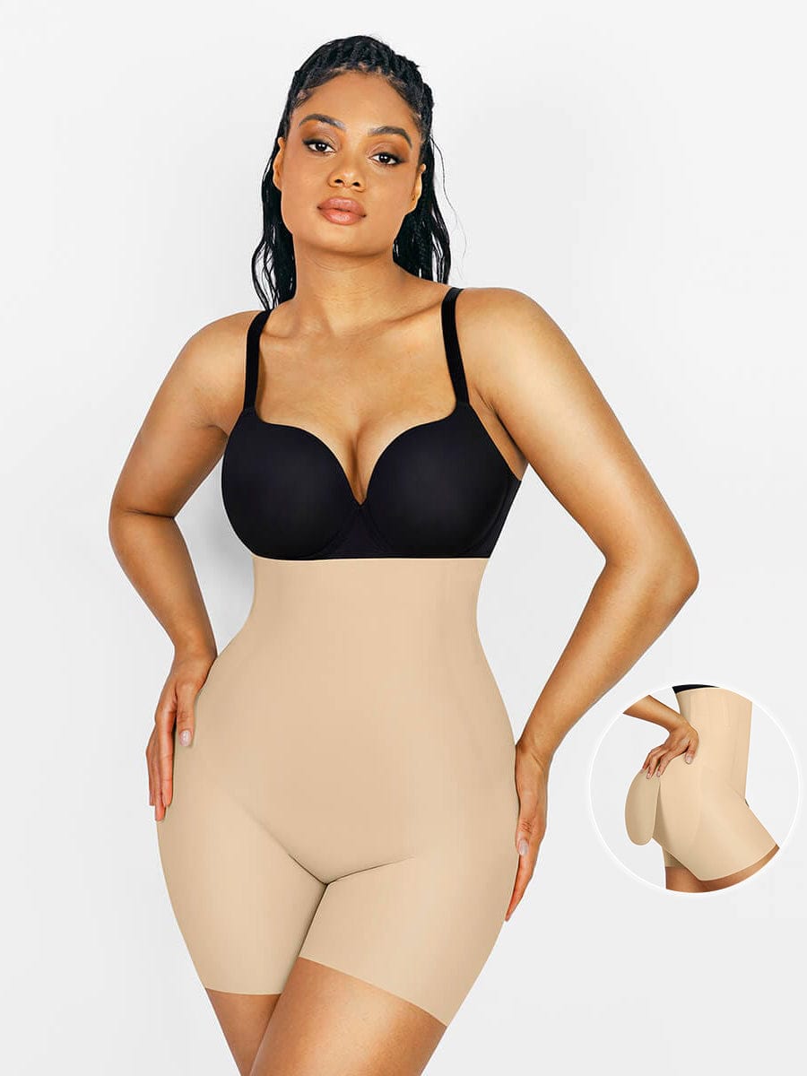 High Waist Butt Lifter Built-in Removable Buttock Pads