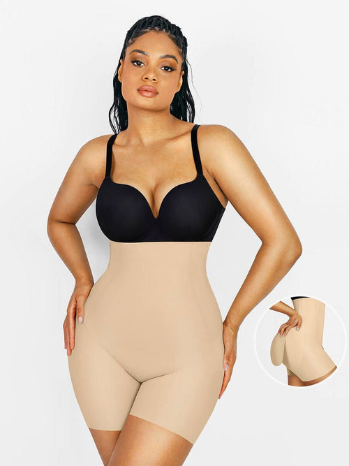 High Waist Butt Lifter Built-in Removable Buttock Pads