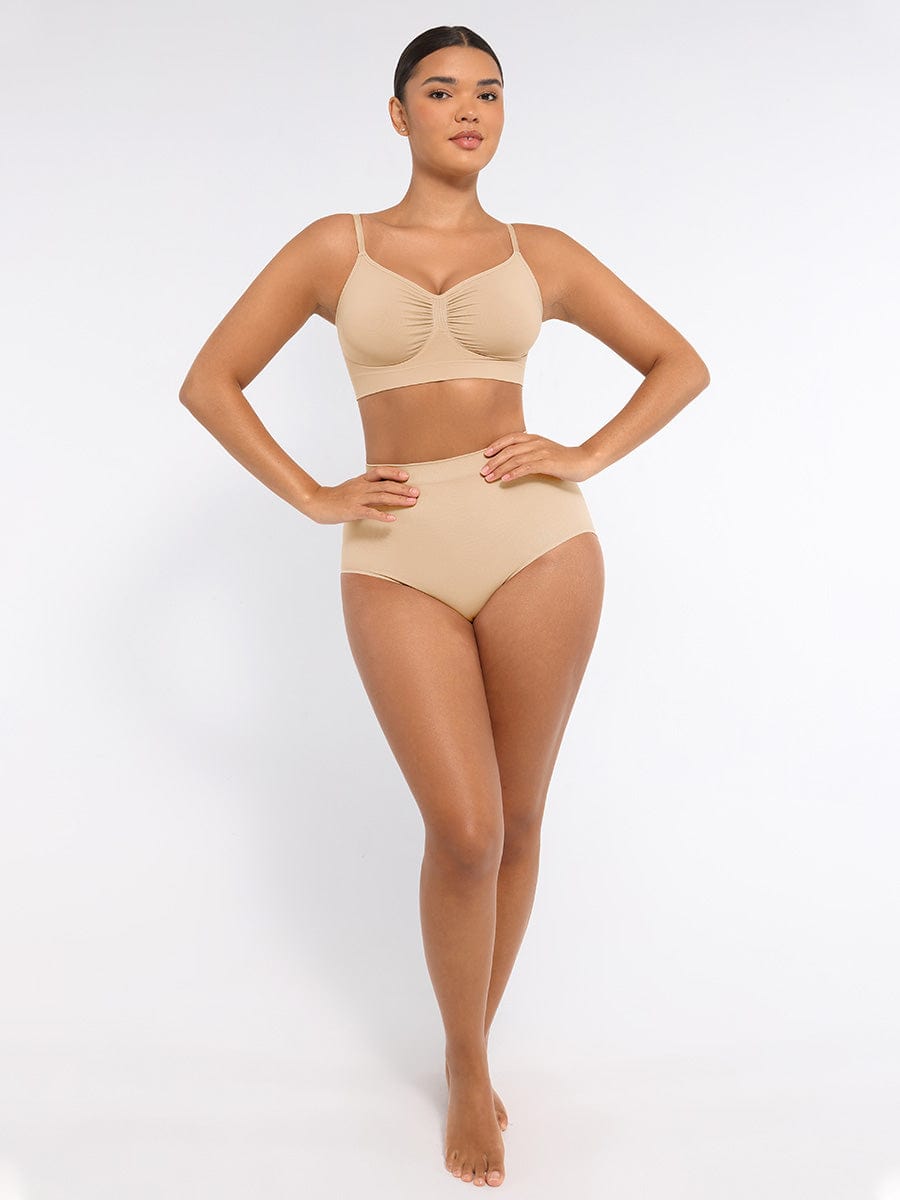 Seamless High-Waist Antibacterial Peach Hip Brief