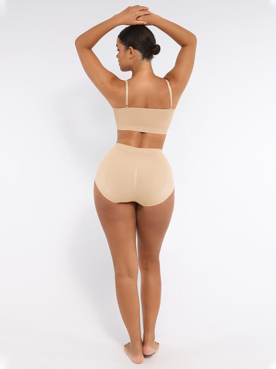 Seamless High-Waist Antibacterial Peach Hip Brief