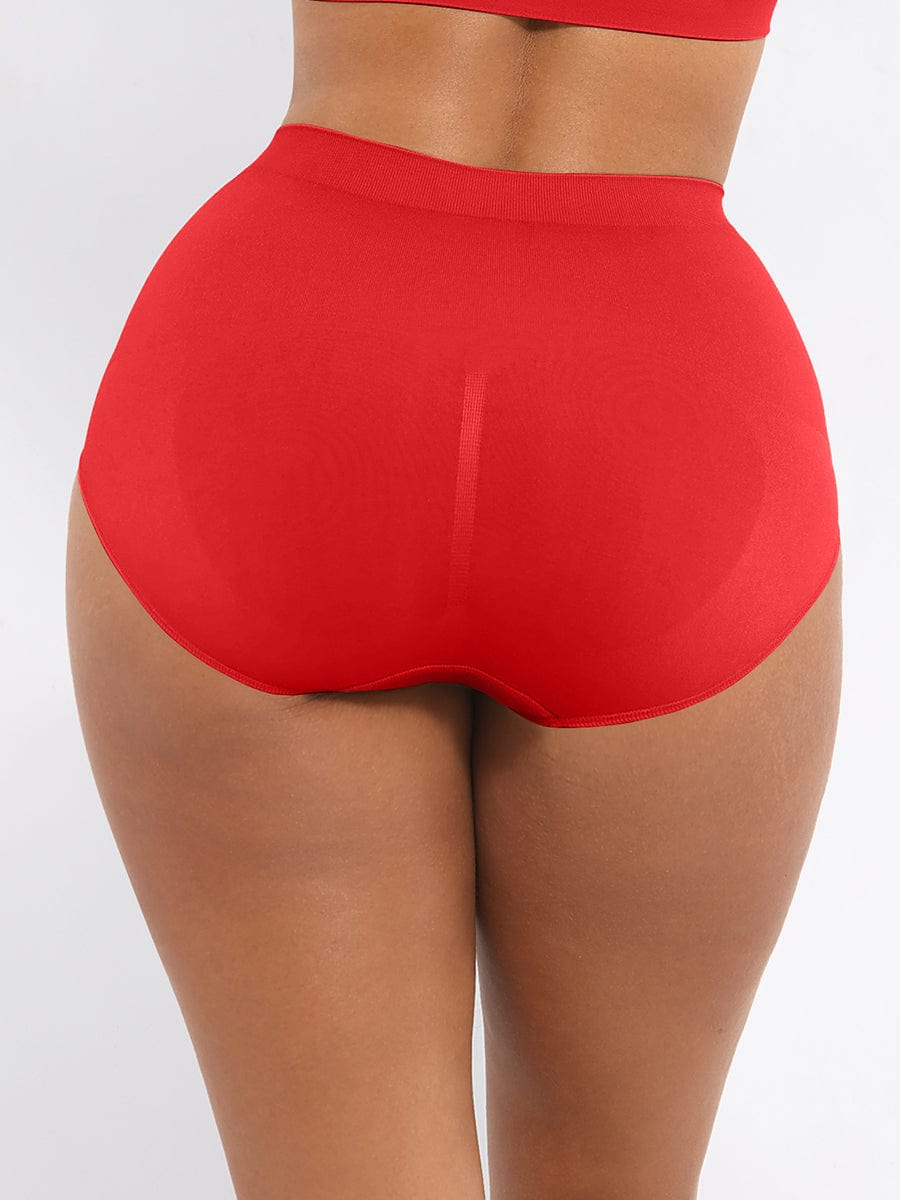 Seamless High-Waist Antibacterial Peach Hip Brief