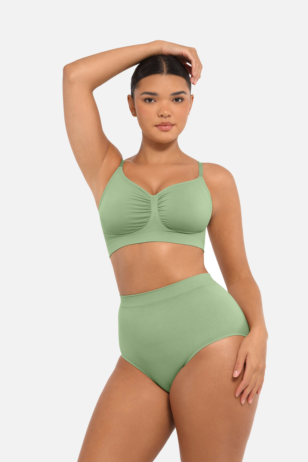 Seamless High-Waist Antibacterial Peach Hip Brief