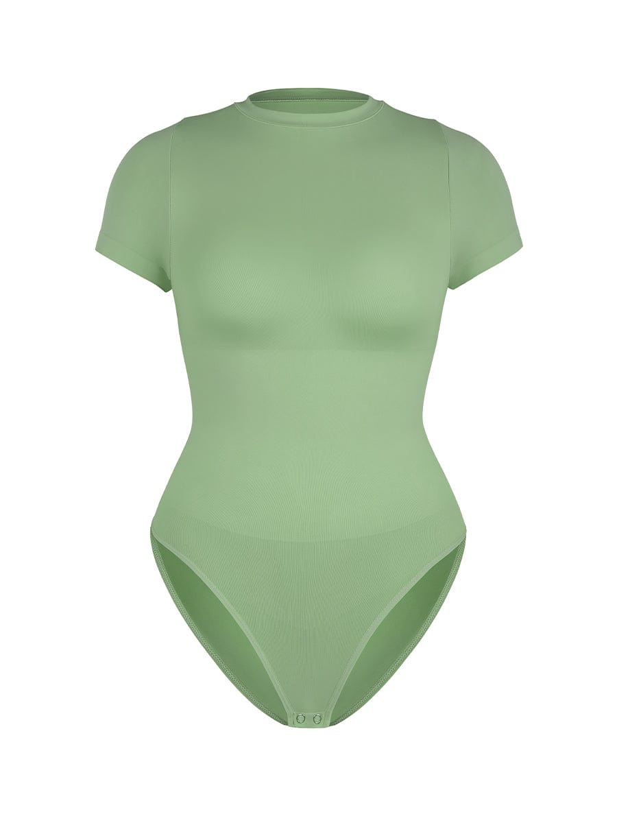 Seamless Short Sleeve Shaping Hip Bodysuit