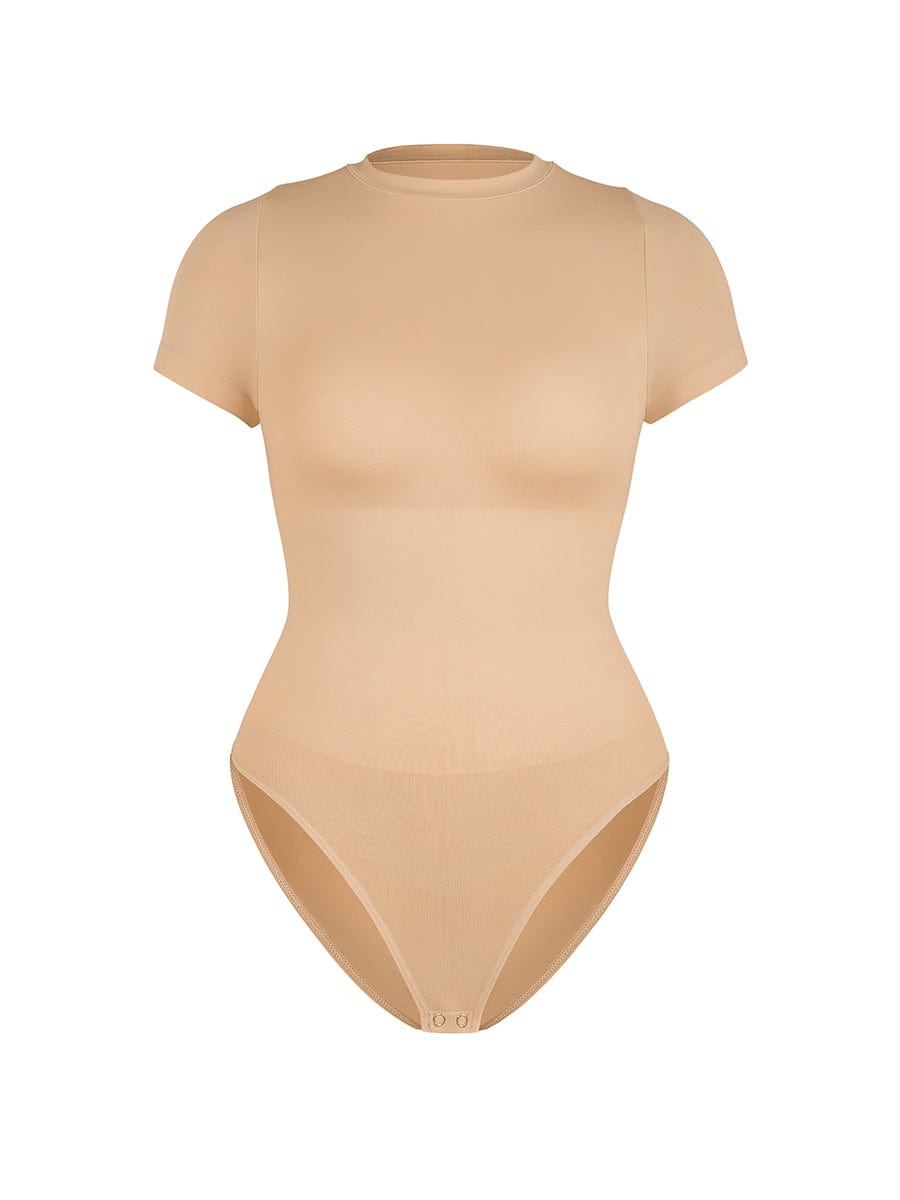 Seamless Short Sleeve Shaping Hip Bodysuit