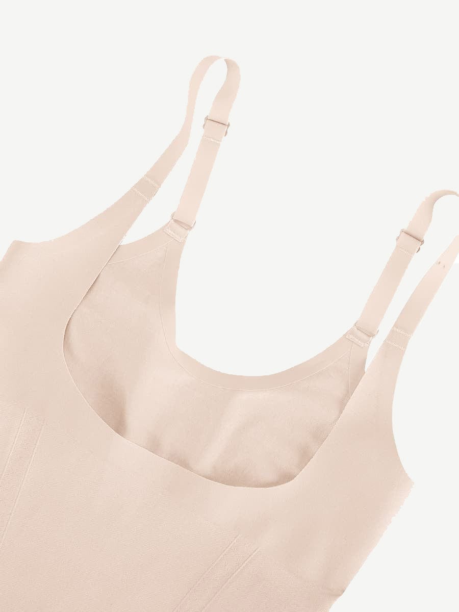 Seamless Open-Bust Mid-Thigh Bodysuit