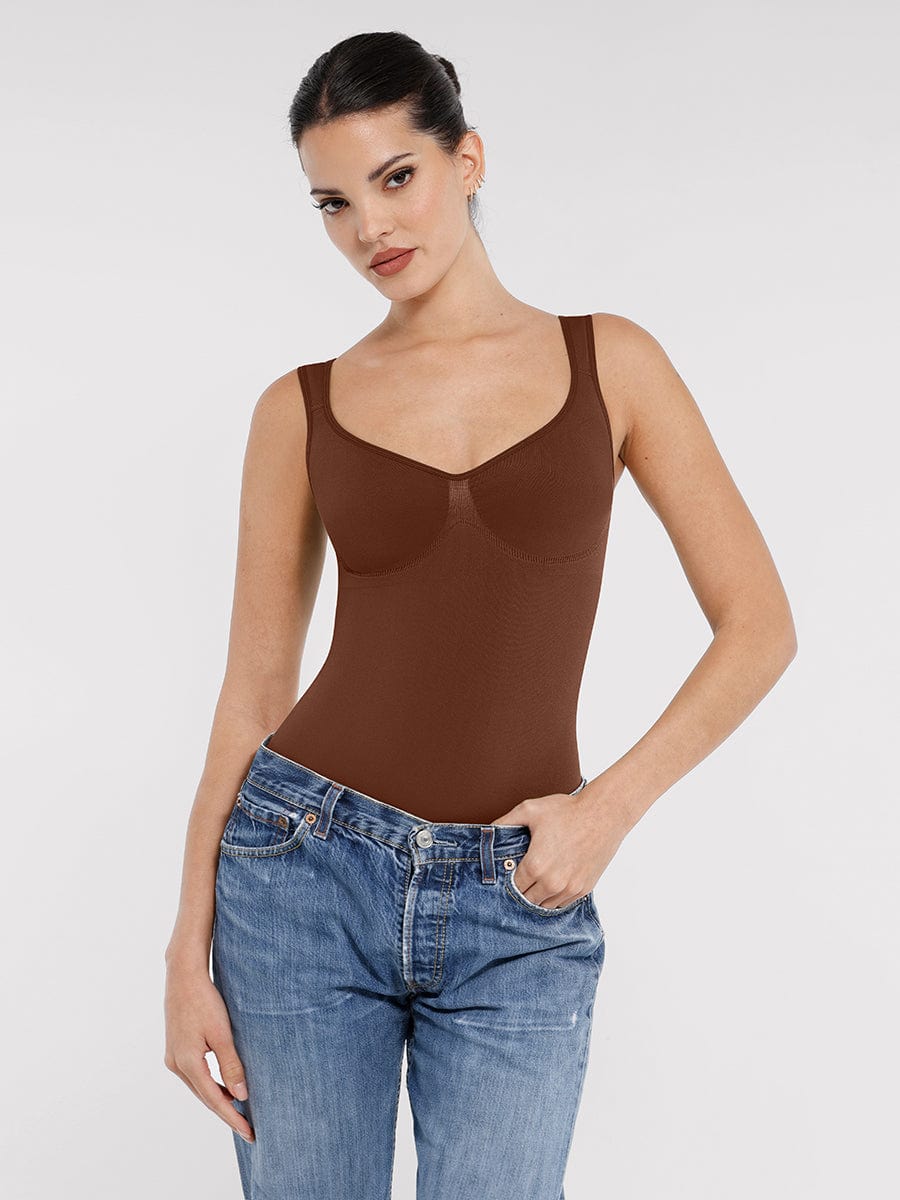 Seamless Diamond Neck Bodysuit