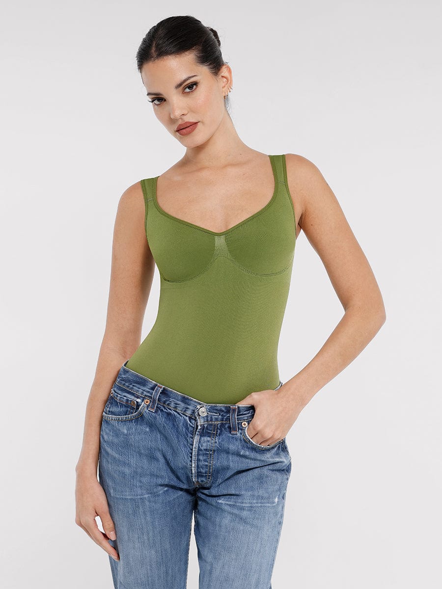 Seamless Diamond Neck Bodysuit