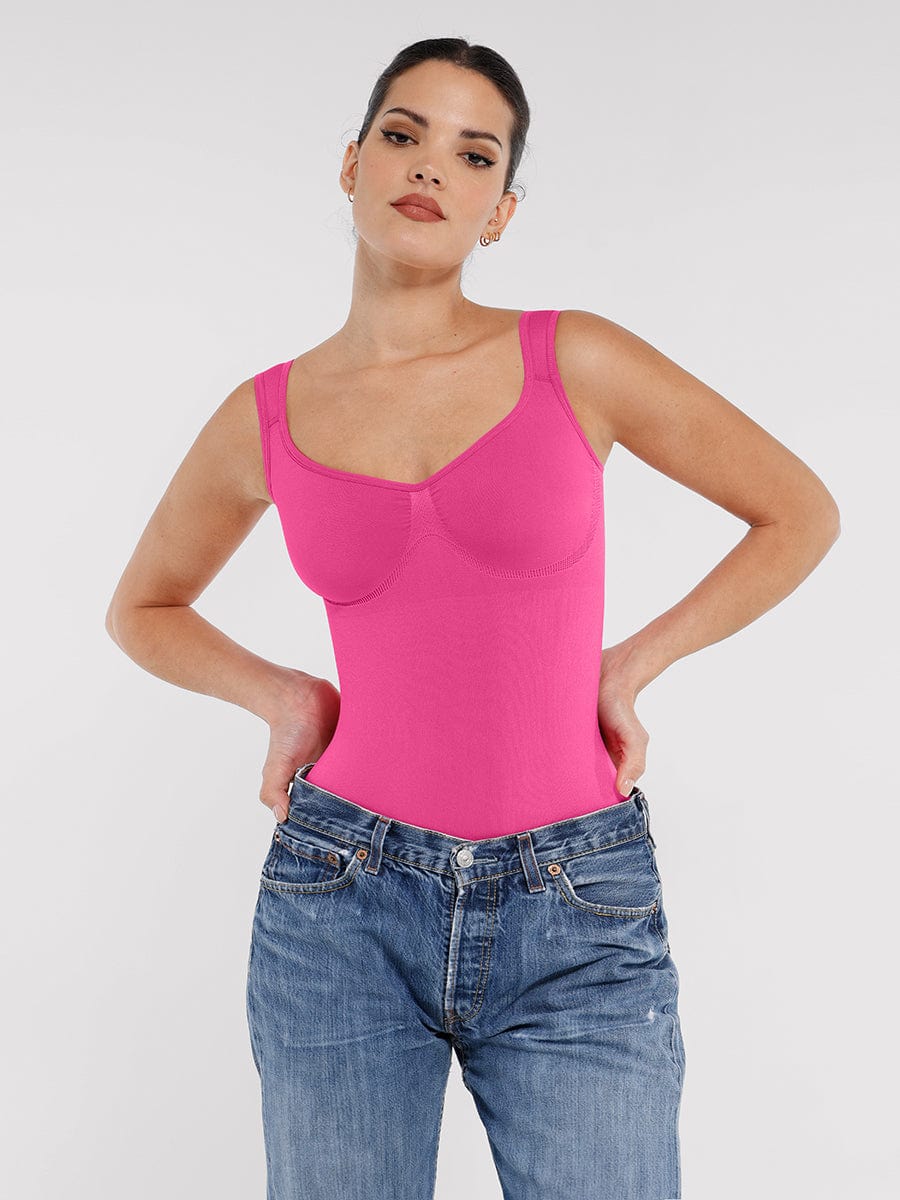 Seamless Diamond Neck Bodysuit