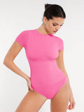 Seamless Short Sleeve Shaping Hip Bodysuit