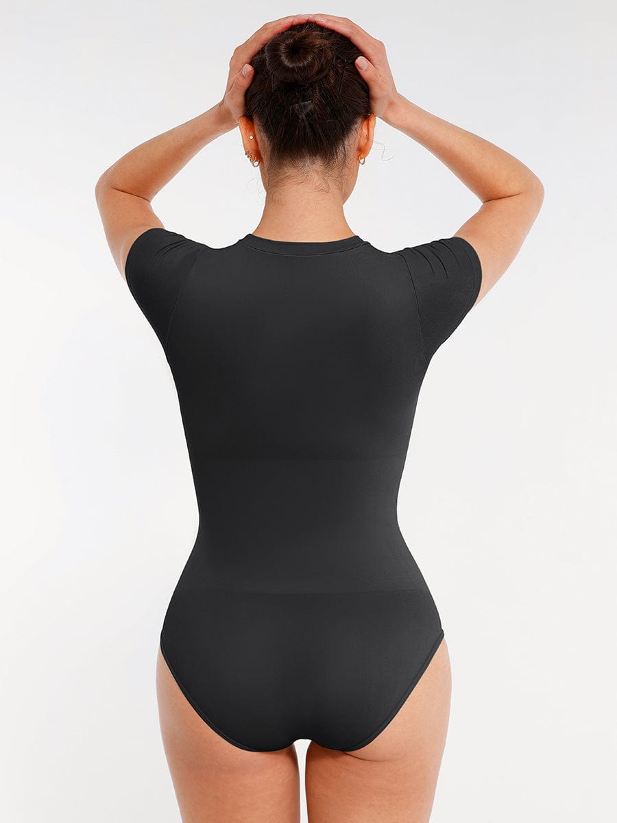 Seamless Short Sleeve Shaping Hip Bodysuit