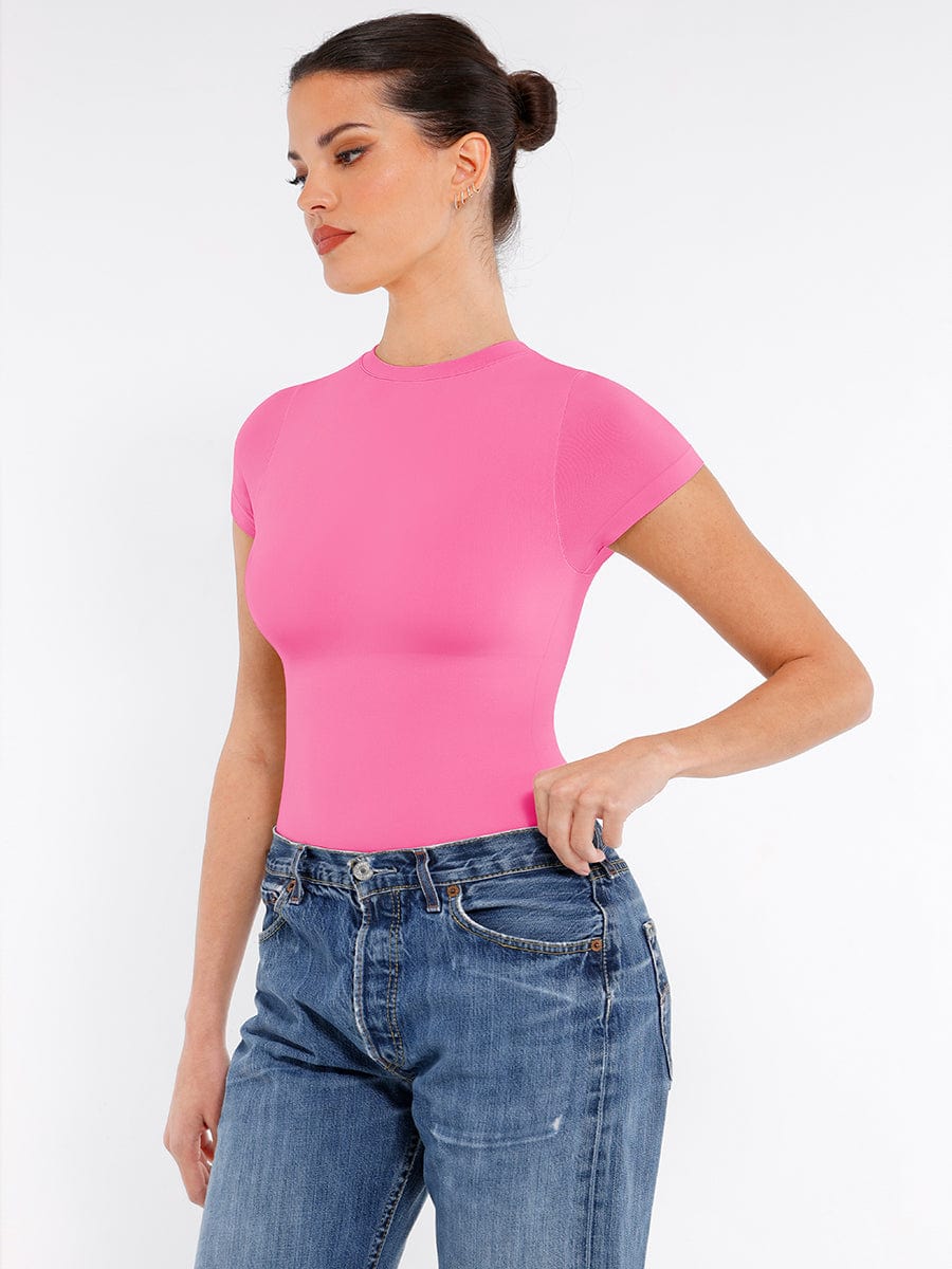 Seamless Short Sleeve Shaping Hip Bodysuit