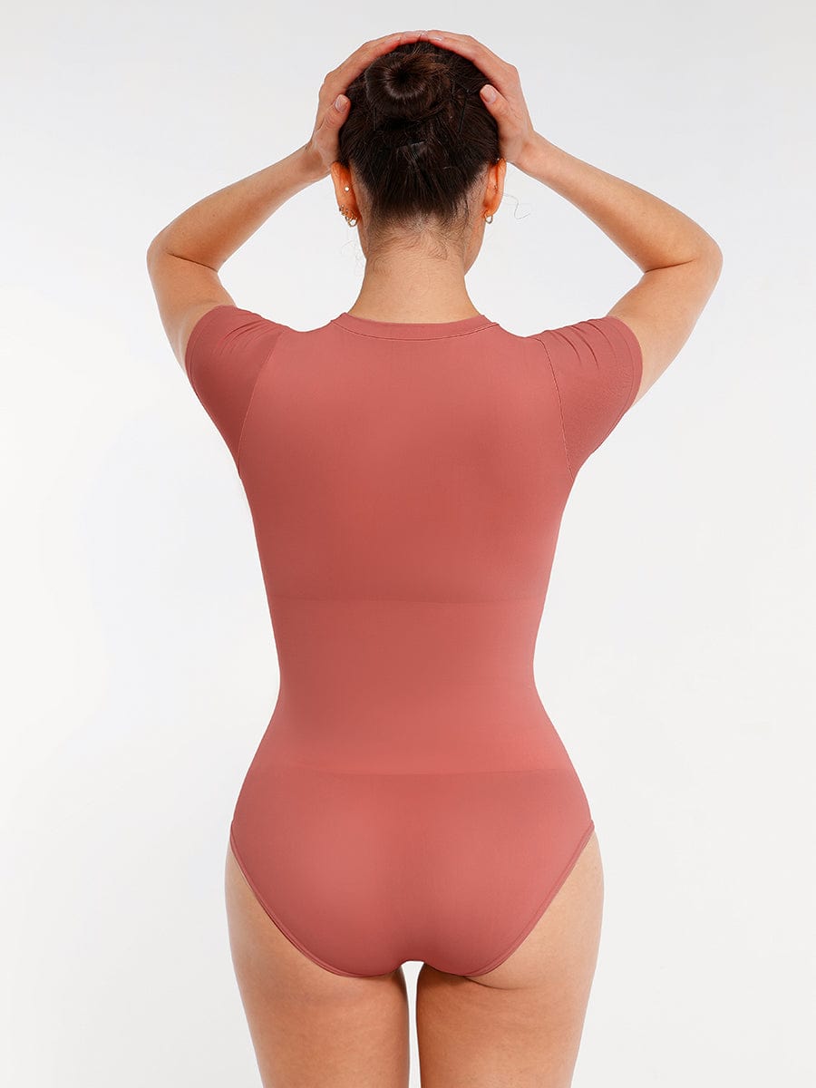 Seamless Short Sleeve Shaping Hip Bodysuit