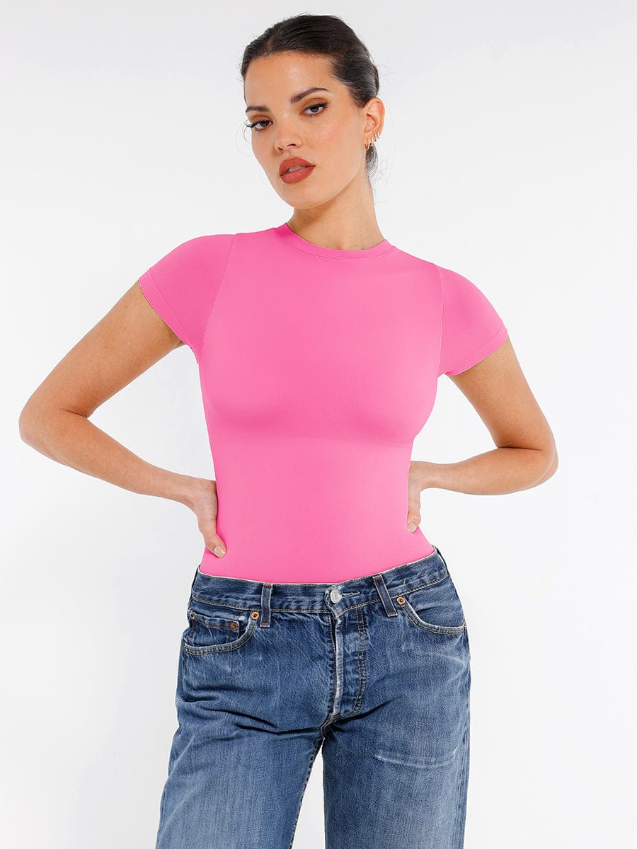 Seamless Short Sleeve Shaping Hip Bodysuit