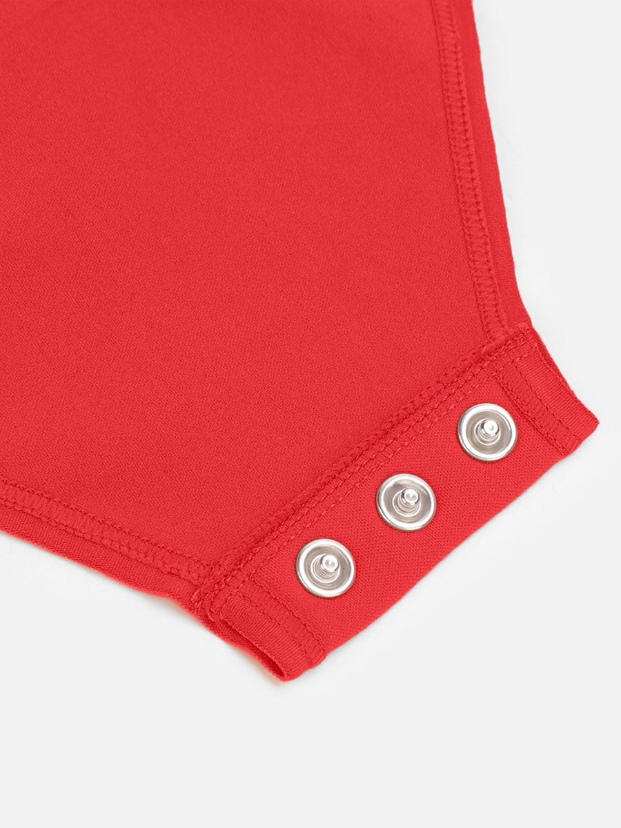 Seamless Long Sleeve Chest Support Thong Bodysuit