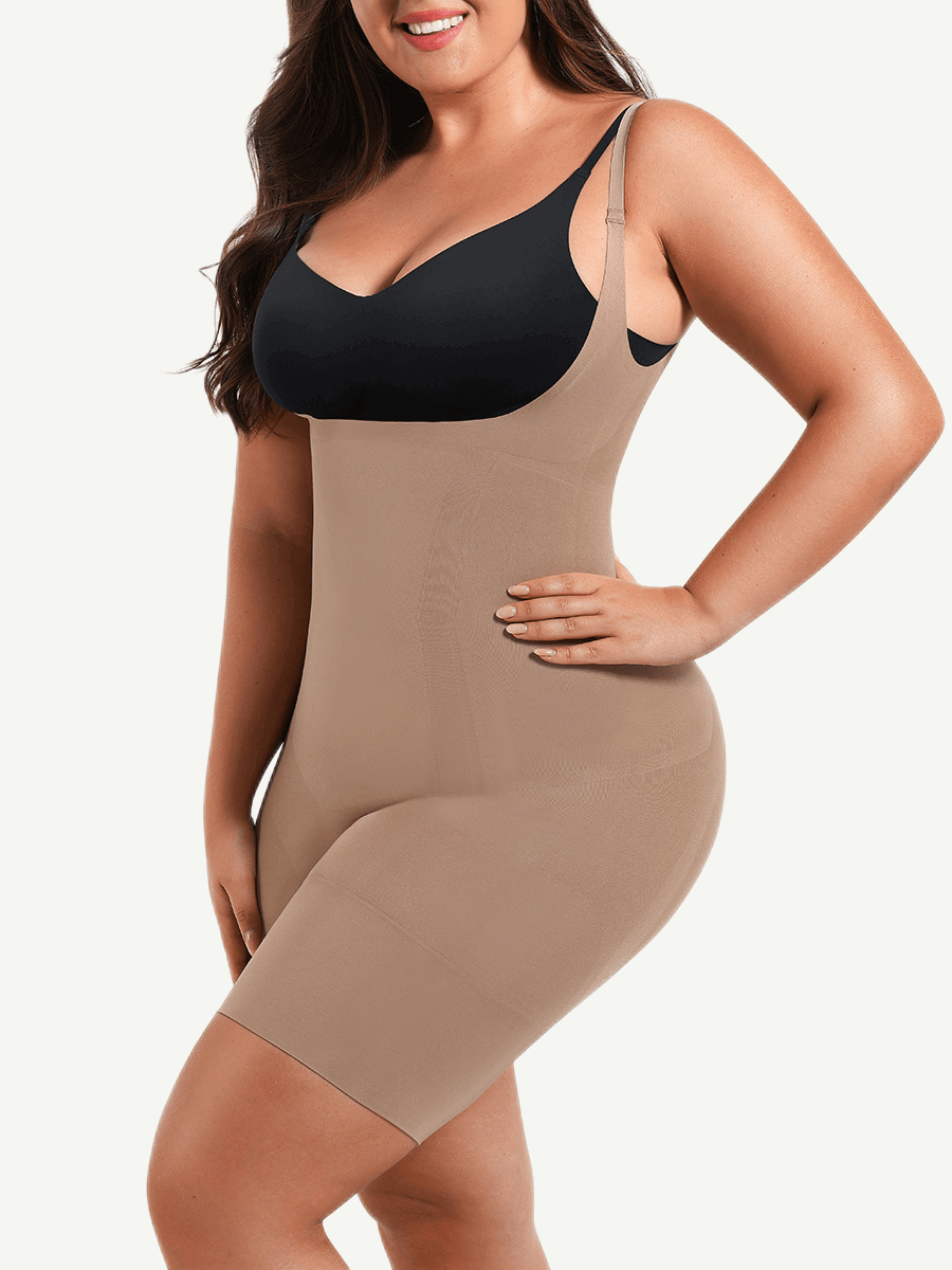 Seamless Open-Bust Bodysuit