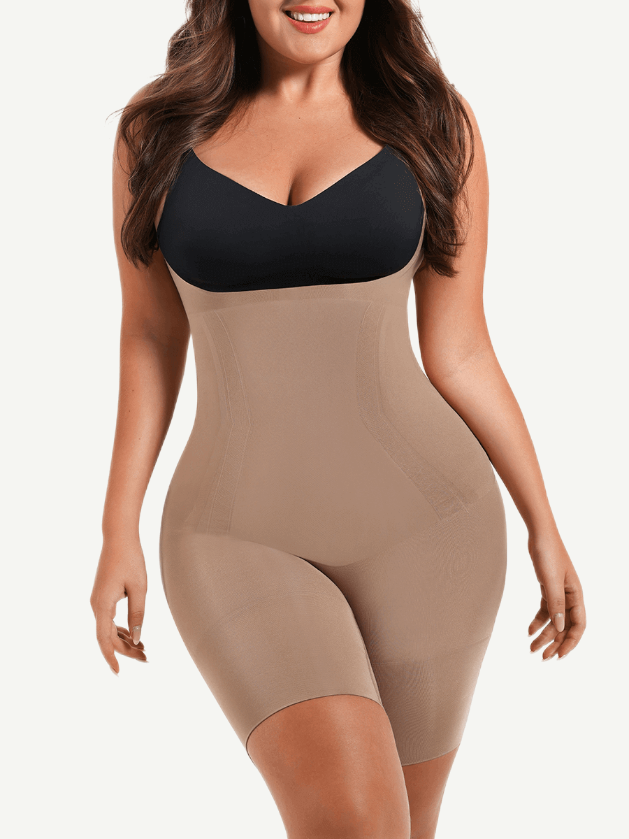 Seamless Open-Bust Bodysuit