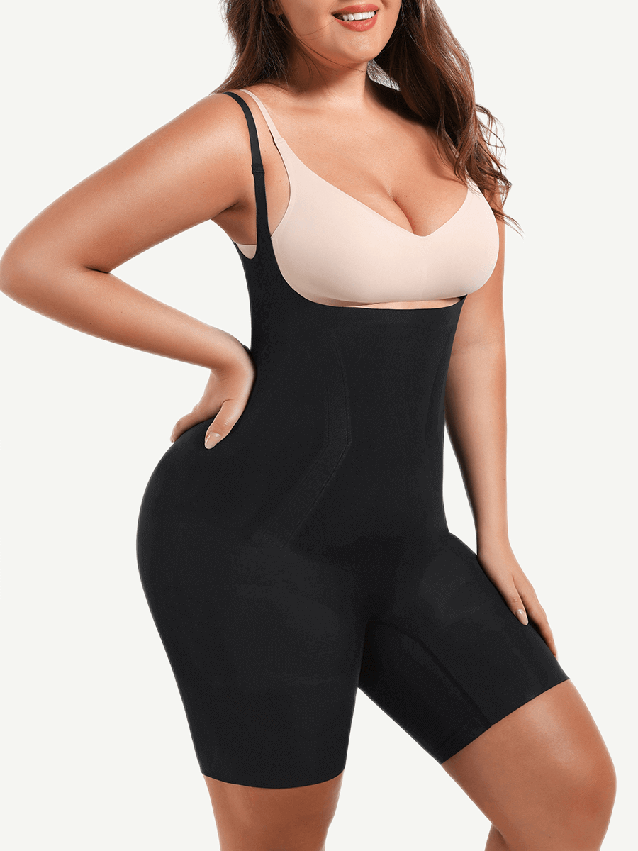 Seamless Open-Bust Bodysuit