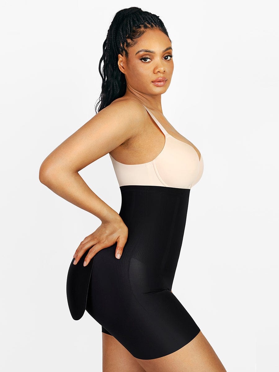 High Waist Butt Lifter Built-in Removable Buttock Pads