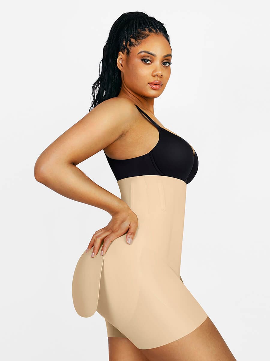High Waist Butt Lifter Built-in Removable Buttock Pads