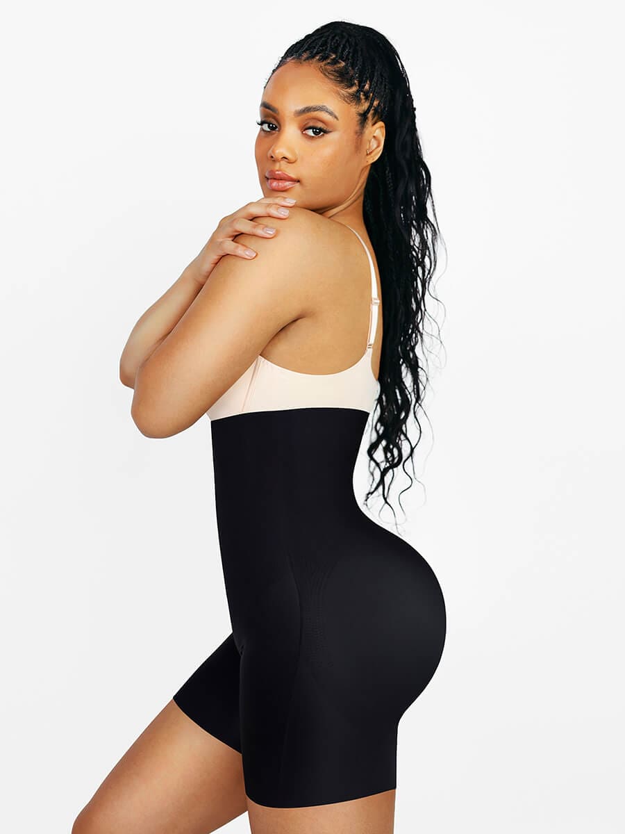 High Waist Butt Lifter Built-in Removable Buttock Pads