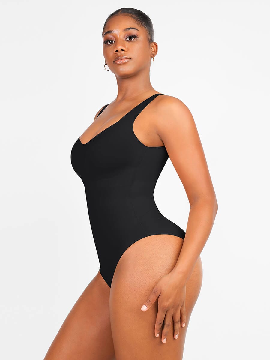 Slim V Neck Bodysuit