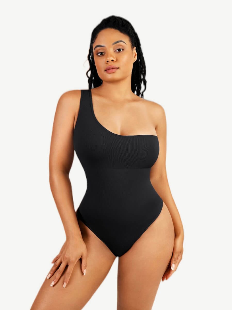 Seamless One-Shoulder Waist Sculpting Bodysuit