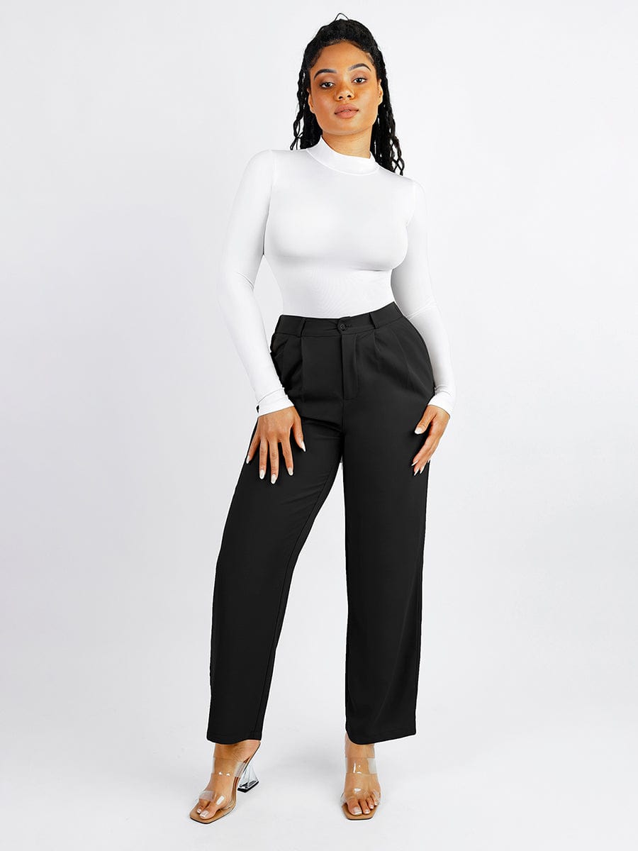 Turtle Neck Long Sleeve Thong Bodysuit