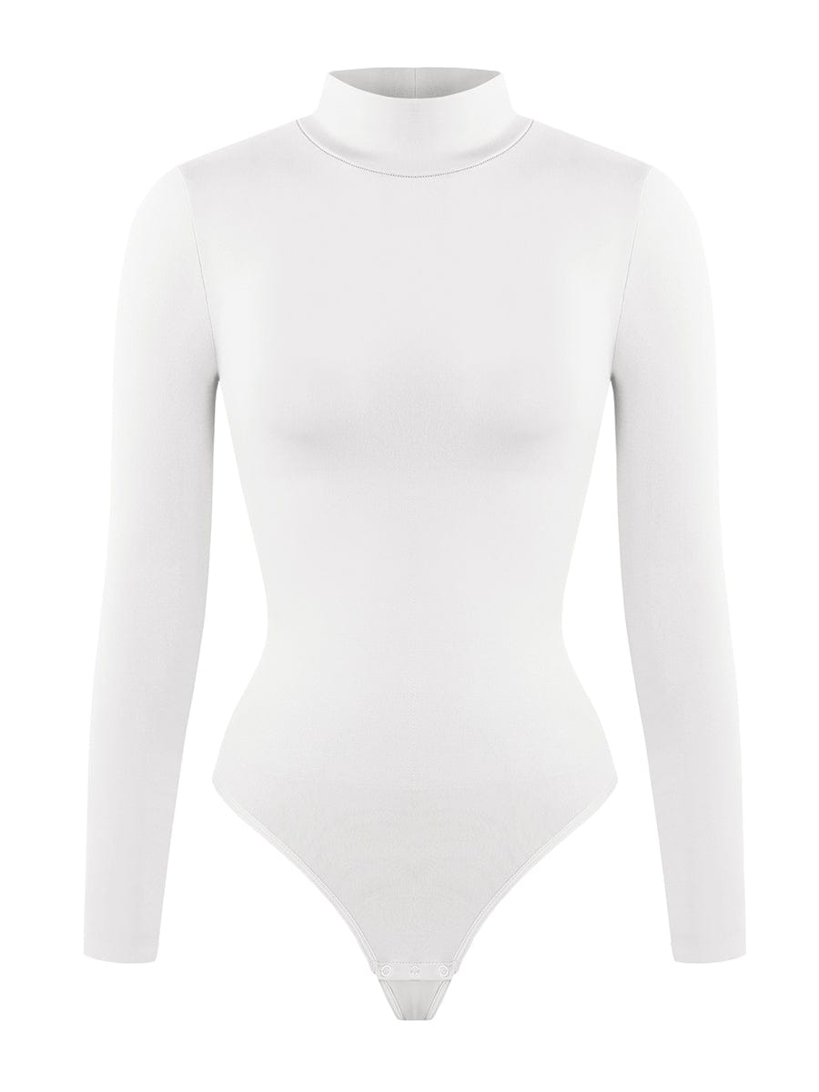 Turtle Neck Long Sleeve Thong Bodysuit